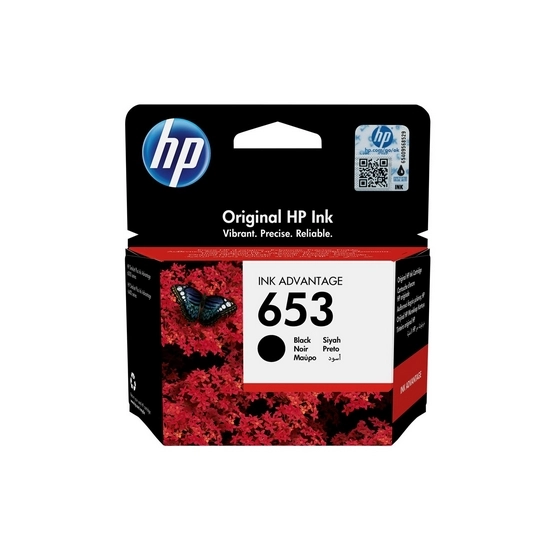 Obrázek HP 653 Black Original Ink Advantage Cartridge