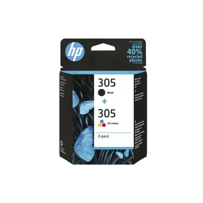 Obrázek HP 305 2-Pack Tri-color/Black Original Ink Cartridge