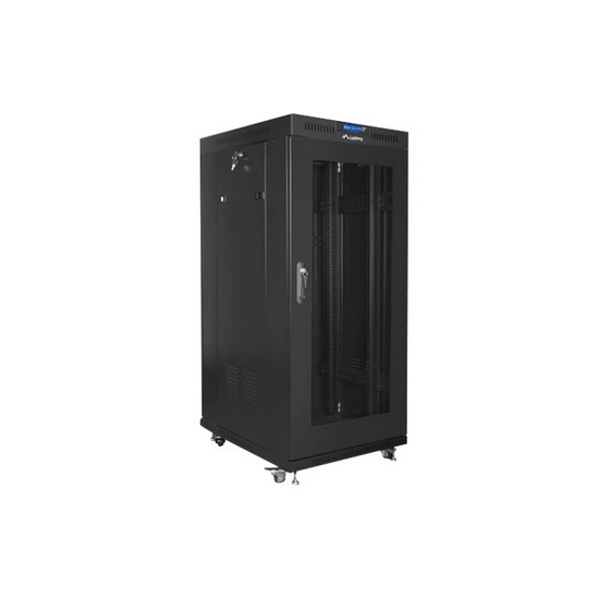 Lanberg - Rozvaděč stojanový skříň - s 4 chladicí ventilátory, displej 