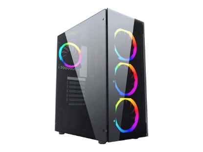 Gembird Fornax 1500RGB - Mid tower - ATX - boční panel s oknem (akryl) 