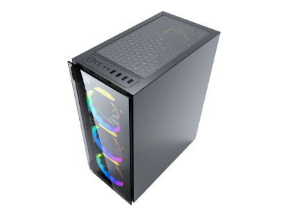 Gembird Fornax 1500RGB - Mid tower - ATX - boční panel s oknem (akryl) 