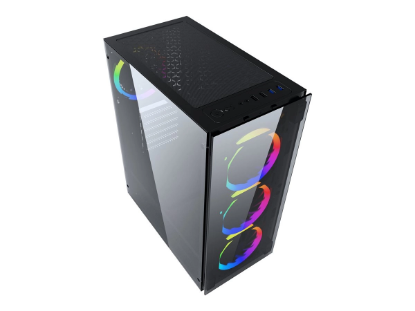 Gembird Fornax 1500RGB - Mid tower - ATX - boční panel s oknem (akryl) 