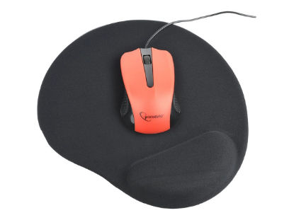GEMBIRD Gel mouse pad with wrist support black